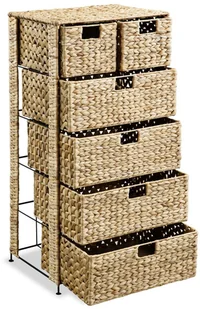 vidaXL Szafka z hiacyntu wodnego z 6 koszami 47 x 37 x 100 cm - Komody - miniaturka - grafika 3