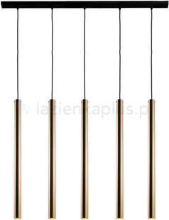 Amplex LAMPA wisząca AKADI 0134 metalowa OPRAWA tuby na listwie kaskada sople zwis czarny złoty 0134 - Lampy sufitowe - miniaturka - grafika 4