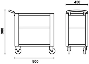 BETA wózek narzędziowy - niezabudowane półki 5100/C51O - Wózki magazynowe - miniaturka - grafika 4