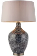 Lampy stojące - Endon Stołowa LAMPKA dekoracyjna ILSA 79842 Endon szklana LAMPA industrialna zdobiona okrągła szara czarna nikiel matowy 79842 - miniaturka - grafika 1