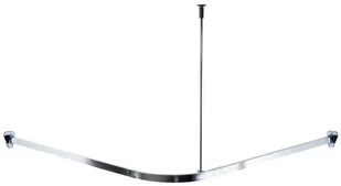 Ridder Uniwersalny, narożny drążek prysznicowy z haczykami, chrom (52500) - Zasłony prysznicowe - miniaturka - grafika 2