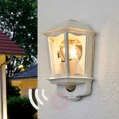 Lampy ogrodowe - Steinel Lampa ścienna z czujnikiem L 190 biała - miniaturka - grafika 1