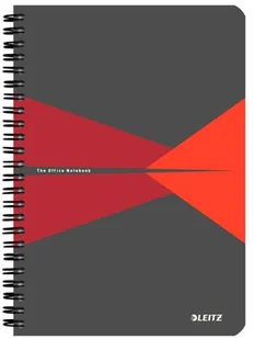 Leitz Kołonotatnik Office Card A5 w linie czerwony KZK1038 - Notesy i bloczki - miniaturka - grafika 2