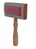 Szczotki i furminatory - Lessie land Szczotka pudlówka drewniana Lessie Land, z miękkim drutem z kulką LL-003-3K - miniaturka - grafika 1