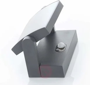 Lampenwelt com Solarny kinkiet zewnętrzny LED Sherin z czujnikiem - Lampy ogrodowe - miniaturka - grafika 4