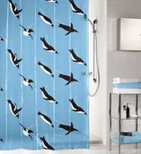 Zasłony prysznicowe - Kleine Wolke Zasłona prysznicowa Penguin 4004478294387 - miniaturka - grafika 1