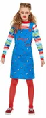 Stroje karnawałowe - Smiffys Smiffys 82006L oficjalny licencjonowany produkt Chucky kostium dla dziewcząt, niebieski, rozmiar L, wiek 10-12 lat 82006L - miniaturka - grafika 1