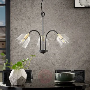 Lucande Lucande Anjita lampa wisząca szklane klosze 3-pkt. - Lampy sufitowe - miniaturka - grafika 4