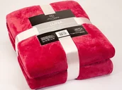 Koce - Euromat Koc z Mikrofibry Luna Malinowy - miniaturka - grafika 1