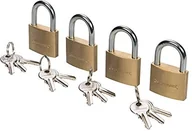 Kłódki - Silverline 675152 cylinderki kłódka, 4-częściowy komplet 40 MM 675152 - miniaturka - grafika 1