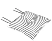 Poduszki na krzesła - Domarex Poduszka na krzesło SILLA PASKI szara 40 x 40 x 8 cm - miniaturka - grafika 1