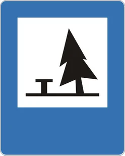 Znak drogowy informacyjny D-32 Pole biwakowe - Wyposażenie miejsc publicznych - miniaturka - grafika 2