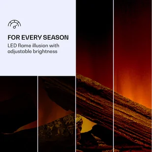 Klarstein Klarstein Studio Light & Fire 3 Smart kominek 1000/2000W MDF sterowanie przez Wi-Fi ACO7-Studio L&F 3 B - Kominki elektryczne - miniaturka - grafika 13