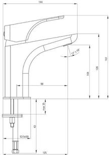Deante Hiacynt Bianco Bateria umywalkowa stojąca BQH A20M [14850015] - Baterie umywalkowe - miniaturka - grafika 4