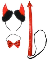 Stroje karnawałowe - Widmann Andreas kostium zestaw czarnej Teufel, jeden rozmiar, czerwony 8235R - miniaturka - grafika 1