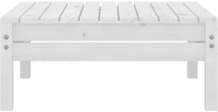 vidaXL Stołek ogrodowy biały lite drewno sosnowe 806578 - Stoły ogrodowe - miniaturka - grafika 4