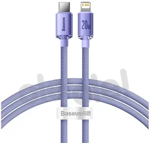 Baseus Kabel USB Typ-C Lightning Crystal Shine 1.2 m Fioletowy - Kable USB - miniaturka - grafika 2