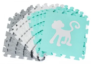 Moby System Mata puzzle XL 150 x 150 x 1 cm - z obrzeżem - pianka EVA - zielona PUZZLE MAT PMF2 - Maty piankowe - miniaturka - grafika 5