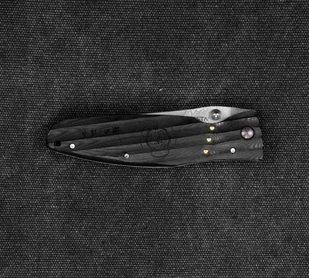 Mcusta Zanmai Nóż składany Sengoku Black Micarta Damascus MC-0181D - Noże - miniaturka - grafika 3