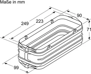 Bosch Łącznik kołnierz żeński) do łączenia z męskimi częściami Bosch do płyty Bosch PVQ711F15E) HEZ9VDSS1 - Akcesoria do wentylacji i klimatyzacji - miniaturka - grafika 2