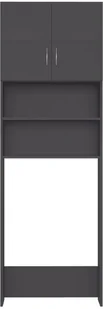 vidaXL Szafka na pralkę, szara, 64x25,5x190 cm, płyta wiórowa - Szafki łazienkowe - miniaturka - grafika 8