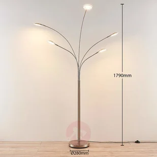 Lampenwelt com 5-punktowa lampa stojąca LED Anea - Lampy stojące - miniaturka - grafika 4