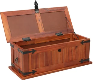 vidaXL Skrzynia, 60 x 25 x 22 cm, lite drewno akacjowe - Inne meble do salonu - miniaturka - grafika 7