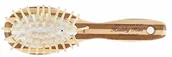 Szczotki i grzebienie do włosów - Olivia Garden Pneumatyczna szczotka do masażu włosów Healthy Hair Bambus HH-1, owalna, 5-rzędowa - miniaturka - grafika 1