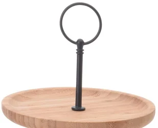 EH Excellent Houseware Patera 3-piętrowa na ciastka ciasto drewniana 150109 - Tace i patery - miniaturka - grafika 2