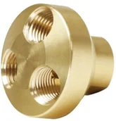 Zszywacze tapicerskie - KS Tools 515.3375 1/4 cala 3-drożny rozdzielacz do sprężonego powietrza, mosiądz 41 MM 515.3375 - miniaturka - grafika 1