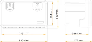 DAKEN Skrzynka narzędziowa Daken WELVET 800 (830x500x470) 81006005 - Skrzynki i torby narzędziowe - miniaturka - grafika 2