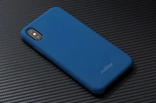 moVear Etui silikon iPhone Xs moVear silkyCase Szafirowy Niebieski A0IXSCSC0SHCSH - Etui i futerały do telefonów - miniaturka - grafika 6