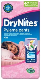 Huggies DryNites superchłonne majteczki na noc dla dziewczynek 4-7 lat, 10 szt. - Pieluchy - miniaturka - grafika 4