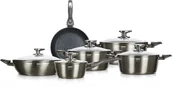Zestawy garnków i patelni - Banquet zestaw kuchenny METALLIC PLATINUM 11 elementów - miniaturka - grafika 1