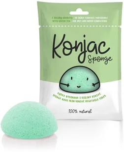 Diet-Food Diet-Food Konjac Sponge gąbka do twarzy z rośliny konjac Zielona/Green 1szt - Akcesoria do oczyszczania twarzy - miniaturka - grafika 3