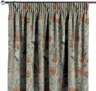 Zasłony - Dekoria pl pl Zasłona na taśmie marszczącej 1 szt. kolorowe kwiaty na szarym tle 1szt 130 × 260 cm Flowers 300-143-70 - miniaturka - grafika 1