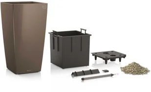 Lechuza Donica Cubico 50 ALL-IN-ONE, taupe, wysoki połysk, 18168 - Donice - miniaturka - grafika 6