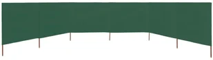 vidaXL Parawan 6-skrzydłowy z tkaniny, 800 x 80 cm, zielony - Markizy - miniaturka - grafika 4