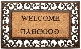 Esschert Design , mata wyłapująca brud wycieraczka z motywem "welcome/Goodbye" wykonana z gumy z wkładką kokos, różnych kształtów RB12 - Wycieraczki - miniaturka - grafika 3