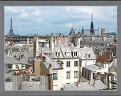Naklejki na drzwi i meble - Plage PLAGE 140407 naklejka na Self-adhesive trompa L 'oeil Window "trompa L 'oeil" Adhesive (polystick)  Paris roofs (60 x 75 cm), winyl, Colorful, 75 x 0.1 x 60 cm 140407 - miniaturka - grafika 1