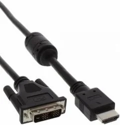 InLine Kabel HDMI DVI-D M/M Czarny 1.5m 17664 - Kable InLine Kabel HDMI DVI-D M/M Czarny 1.5m 17664 - Kable - miniaturka - grafika 2