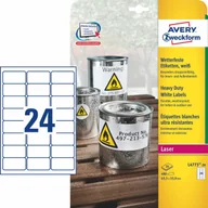 Papier do drukarek - Avery Zweckform Zweckform Heavy Duty A4 63,5 x 33,9 mm (L4773-20) - miniaturka - grafika 1