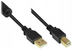 Good Connections 2510  025 port USB 2.0 wtyczka A na wtyk B, 0,25 m Szary/kabel do drukarki, czarny 0,50 m GC-M0079 - Kable USB - miniaturka - grafika 2