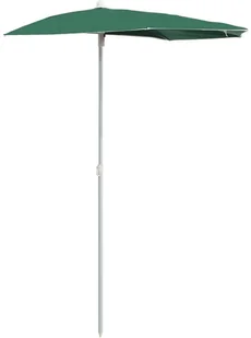 vidaXL Półokrągły parasol ogrodowy na słupku, 180x90 cm, zielony 315560 - Parasole ogrodowe - miniaturka - grafika 2