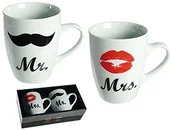 Kubki - Out of the Blue Out of the blue 78/8217 zestaw 2 kubków porcelanowy (Mr i Mrs), przybliżone wymiary: 10 x 8 cm, w opakowaniu na prezent z okienkiem 78/8217 - miniaturka - grafika 1