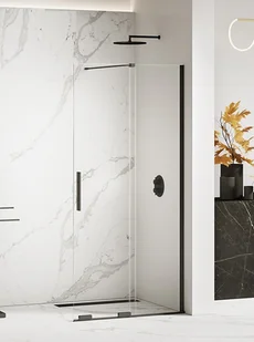 New Trendy EXK-4192 KABINA SMART BLACK WALK-IN 110x200 CZYSTE 8mm ACTIVE SHIELD - Kabiny prysznicowe - miniaturka - grafika 2