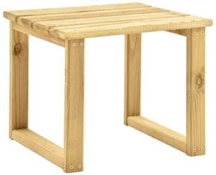 vidaXL Leżak ogrodowy ze stolikiem i poduszką, impregnowana sosna! 3065964 - Leżaki ogrodowe - miniaturka - grafika 4