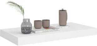 vidaXL vidaXL Półka ścienna, biała, 50 x 23 x 3,8 cm, MDF - Półki do salonu - miniaturka - grafika 4