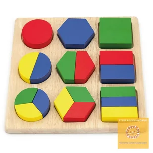 VIGA VIGA Drewniana Układanka Kształty Puzzle - wysyłka/odbiór osobisty w ciągu 24h 58573 - Układanki dla dzieci - miniaturka - grafika 2