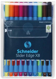 Schneider Zestaw Długopis w etui Slider Edge, XB, 10 miks kolorów SR152290 - Długopisy - miniaturka - grafika 2